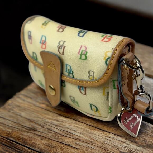 Dooney & Bourke Handbags - Dooney & Bourke Colorful Rainbow Monogram Logo Wristlet Mini Wallet Bag Purse